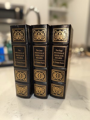 Easton Press Complete Adventures of Sherlock Holmes by Arthur Conan Doyle 3 vol-image