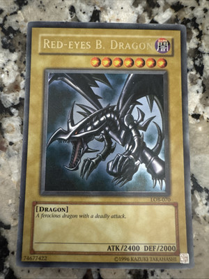 Yugioh Red-Eyes Black Dragon SDJ-001 Unlimited Edition Holo Rare Yu-Gi-Oh Mint! -image