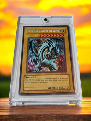 🔥2003 YUGIOH BPT-009 BLUE-EYES WHITE DRAGON SECRET RARE -image
