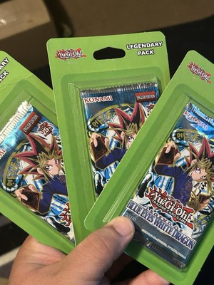 Yugioh Legend of Blue Eyes White Dragon LOB Legendary Blister Pack NEW SEALED 3x-image