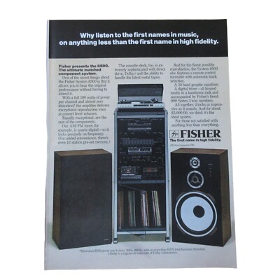 1982 Fisher Stereo System - Vintage Print Ad-image