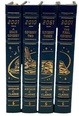 4V Easton Press 2001 2010 2061 3001 A SPACE ODYSSEY Arthur C Clarke SCARCEST SET-image