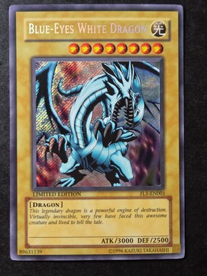 Yugioh Blue-Eyes White Dragon FL1-EN001 Secret Rare Limited Edition NM-image