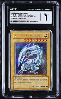 CGC 1 Yu-Gi-Oh! Dark Duel Stories Blue-Eyes White Dragon DDS-001-image