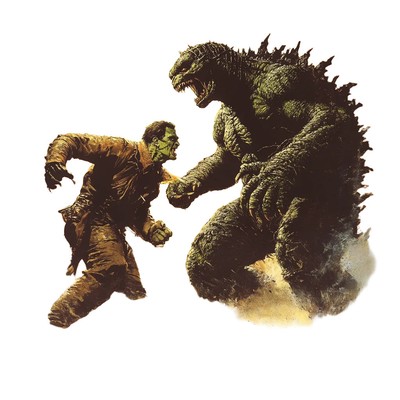 Frankenstein Vs Godzilla Vinyl Car Decal Sticker – Waterproof & UV-Resistant-image