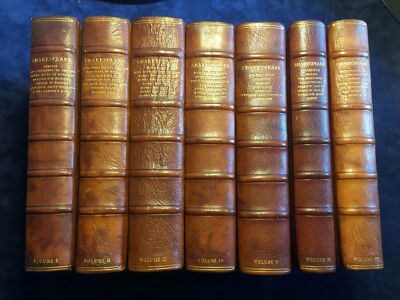 Rare leather-bound set of Works of Shakespeare - Nonesuch editions - Immaculate-image