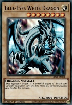 Yugioh! Blue-Eyes White Dragon - LDS2-EN001 - Ultra Rare - 1st Edition Near Mint-image
