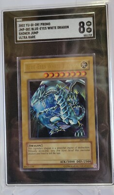 2002 Yu-Gi-Oh! Jmp-001 Holo Blue-Eyes White Dragon Original Shonen Jump SGC 8-image