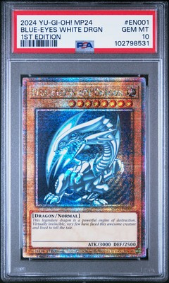 2024 YU-GI-OH! MP24-25TH ANV TIN: DUELING MIRRORS BLUE-EYES WHITE DRAGON PSA 10-image