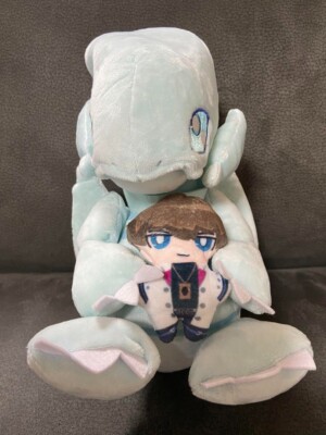 Yu-Gi-Oh! Blue Eyes White Dragon Plush Doll Hold Seto Kaiba New-image