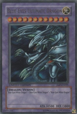 Damaged, English Yu Gi Oh Blue-Eyes Ultimate Dragon - JMP-EN005 - Ultra Rare - L-image