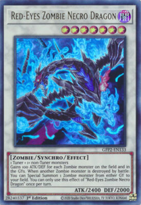 Yu-Gi-Oh Card - GFP2-EN133 - RED-EYES ZOMBIE NECRO DRAGON (ultra rare) - NM/Mint-image
