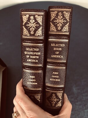 Franklin Library John J. Audubon Birds & Quadrepeds Volair Leather 2 Volumes-image