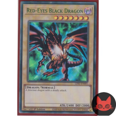 Yugioh Red-Eyes Black Dragon LDS1-EN001 Green Ultra Rare 1st Edition NM-image