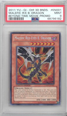 PSA 9 - Yu-Gi-Oh Card - YMP1-EN001 - MALEFIC RED-EYES B. DRAGON (secret) - MINT-image