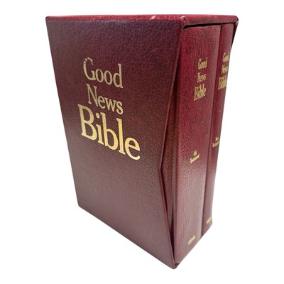 Good News Bible Today's English Version 2 Book Set  1976 ABS Vtg -image