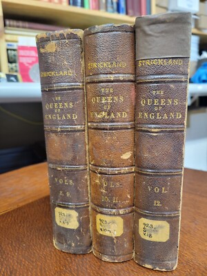 1849 Lives of Queens of England Agnes Strickland Records Vol 8-12 (3 Book Set)-image