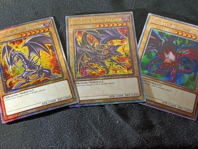 3 Red-Eyes Black Dragon (1) Quarter Century Secret Rare (2)Platinum Secret Rare-image