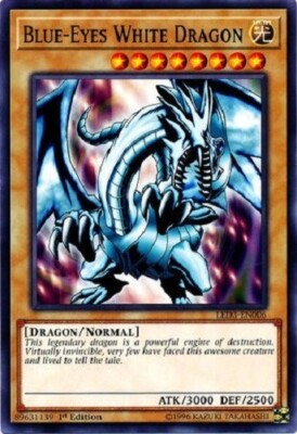 Yugioh - Blue Eyes White Dragon - 1st Edition NM - Plus Free Holographic Card-image