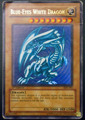 Yugioh! - Blue Eyes White Dragon - First Edition - SDK-001 - Ultra Rare - MP/HP-image