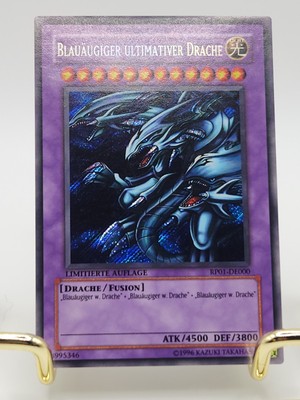 Yugioh Blue-Eyes Ultimate Dragon RP01-DE000 German Secret Rare Limited Very LP-image