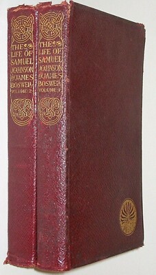 LEATHER Set;(BOSWELL'S LIFE OF SAMUEL JOHNSON!)Antiquarian Leatherbound COMPLETE-image