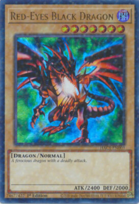 Yugioh! LP Red-Eyes Black Dragon - HAC1-EN003 - Ultra Rare - 1st Edition (Duel T-image