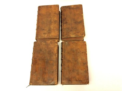 Leather 1746 Sermons de M. Massillon Careme Set of 4 Volumes 1-4 French Books  -image