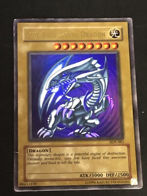 1996 Yu-Gi-Oh! Card Holographic Blue-Eyes White Dragon SDK-001 89631139-Rare-image