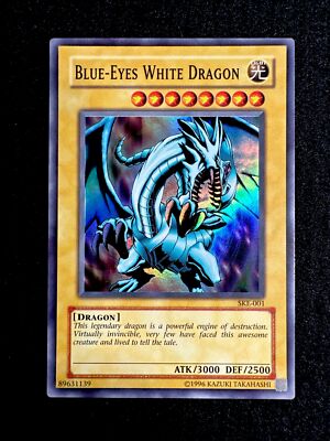 🔥 YUGIOH • BLUE-EYES WHITE DRAGON • SUPER RARE • SKE-001 • UNLIMITED • NM 🔥-image