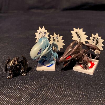Yu-Gi-Oh! Blue Eyes White Dragon & Red Eyes Black Dragon Figures-image
