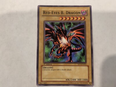 Yugioh Red Eyes Black Dragon 1st Edition Common Card NM SBCB-image