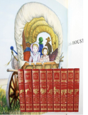 Easton Press LITTLE HOUSE on the PRAIRIE 9 Leather Book Set Laura Ingalls Wilder-image