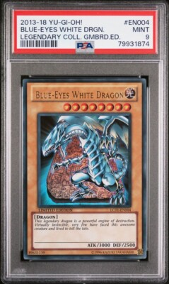 YuGiOh Blue-Eyes White Dragon LC01-EN004 Ultra Rare Limited Edition PSA 9-image