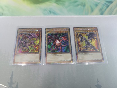 3X Red-Eyes Black Dragon Platinum Secret RA04 PLAYSET Yu-Gi-Oh-image