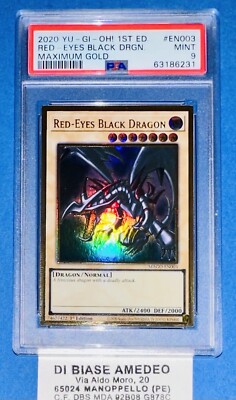 2020 PSA 9 RED-EYES BLACK DRAGON MAGO-EN003 MAXIMUM GOLD ENGLISH-image