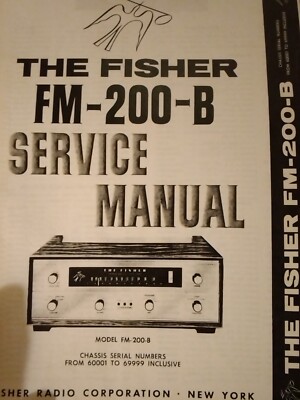 Fisher FM-200-B Service Manual Amplifier Photocopy-image