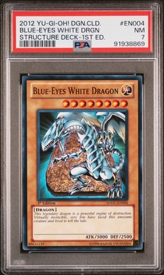 2012 YU-GI-OH! DRAGONS COLLIDE STRUCTURE DECK BLUE-EYES WHITE DRAGON PSA 7-image