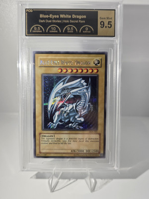 YU-GI-OH! BLUE-EYES WHITE DRAGON DDS-001 PCG 9.5-image