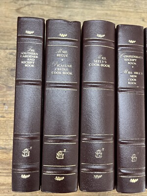 Antique American Cookbooks (leather bound) set of 8-image