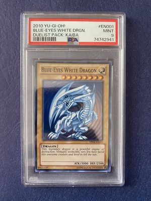 Yu-Gi-Oh! 2010 Blue-Eyes White Dragon DPKB-EN001 PSA 9-image