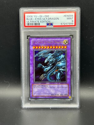 Yugioh PSA 9 MINT Blue-Eyes Ultimate Dragon JMP-EN005 Ultimate Edition S#7399-image