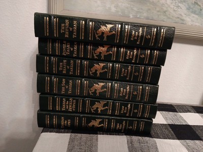 TARZAN Of THE APES 6 Book Set Edgar Rice Burroughs Easton Press-image