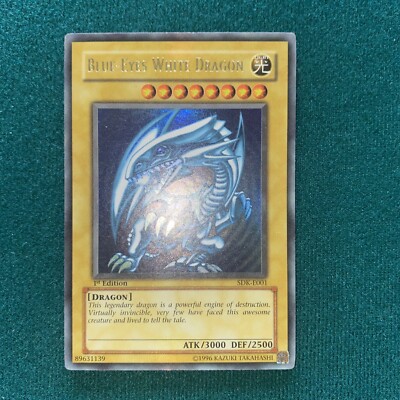 Yugioh Blue-eyes White Dragon Sdk-e001￼ Faded Coloring-image