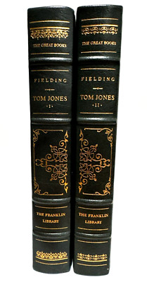 Franklin Library - Tom Jones by Henry Fielding 2 Vol Set Great Books Leather-image