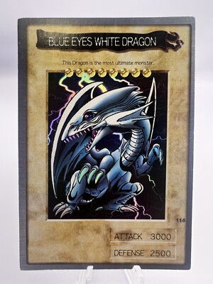 Yu-Gi-Oh! Card Blue-Eyes White Dragon Bandai Holo No.118 English-image