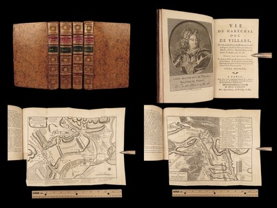 1784 Duke of Villars French Military War of Spanish Succession 4v SET Louis XIV-image