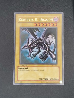 Red-Eyes Black Dragon 1st Edition SDJ-001  Ultra Rare Yu-Gi-Oh Card LP 005-image