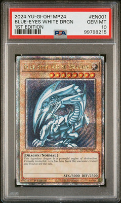 MP24-25TH ANNIVERSARY Blue-Eyes White Dragon QCR MP24-EN001 1st Edition PSA 10-image