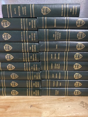 Harvard Classics Registered Deluxe Edition 1969 Set of 18 Green & Gold-image
